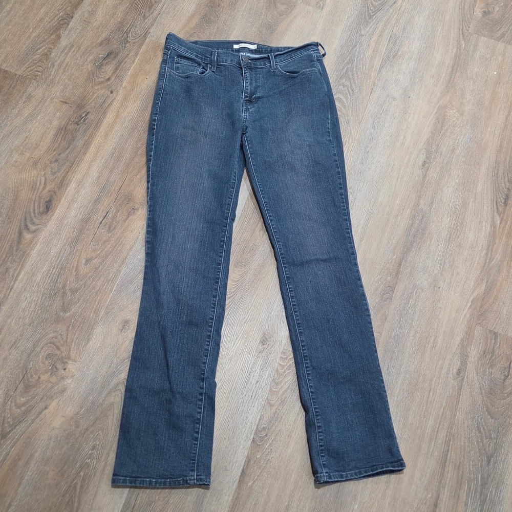 Levis 505 Straight Leg Jeans Womens 12 Dark Wash Blue Denim Mid Rise Classic
